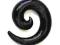 Kolczyk taper rozpychacz spirala czarna 10 mm