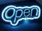 Reklama Neon OPEN  prezenter szyld BAR PUB Otwarte