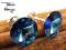 Kolczyki  wkręty Swarovski Bermuda Blue RV02
