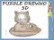 Drewniane puzzle 3D - Kotek RĘCZNIE WYKONANE