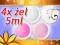 jaapee ** JEDNOFAZOWE ŻELE UV 5ml ZESTAW 4 szt **