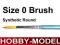PĘDZEL PĘDZELKI Modelarskie ITALERI nr 0 okrągły