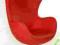 FOTEL INSPIROWANY JAJO SKÓRA CZERWONY  D2