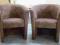 UJ: FOTELE KUBEŁKOWE x 2 szt. brązowe.  BDB STAN.
