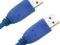 Kabel USB 3.0 Wtyk A - A 2 m Niebieski