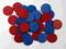Licznik żeton czerwony-niebieski 25x2,5mm 5szt WBM