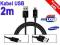 Kabel USB - Micro Telefon Samsung Nokia HTC LG 2m