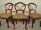 3 krzesła mahoniowe w stylu Ludwika Filipa