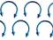 Kolczyk podkowa piercing stal 1,2mm 12mm 3mm blue