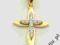 ZŁOTY KRZYŻ KRZYŻYK Z CYRKONIAMI  NOWOŚĆ PREZENT