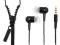 Słuchawki z mikrofonem, stereo, 'Zipper' czarne