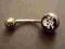 Kolczyk kolczyki do pępka czaszka punk piercing
