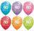 Balony 28cm nadruk cyfra 80 mix kolorów 5 sztuk