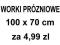 worki PRÓŻNIOWE na UBRANIA 3 szt. 98X68 WOREK