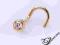 KOLCZYK ZŁTOY DO NOSA Z CYRKONIĄ OD PRODUCENTA 24H