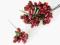 pączki perełki kryształki na gałązkach BORDOWE