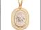 ZŁOTY MEDALIK KOMUNIA CHRZEST MATKA BOSKA +GRAWER