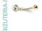 Złoty kolczyk do pępka ezd0683 - Diament