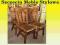 Sz-n Solidny komplet 4 krzeseł drewnianych #M28