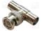 Trójnik; gniazdo BNC; wtyk BNC 2x żeński BNC0493
