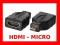 Adapter przejście HDMI - micro HDMI A-D mikro HQ