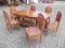 PIEKNY MASYWNY STOL+6 KRZESEL 1920 ROK