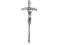 Krzyż wiszący Papieski 10.5 cm srebrny oksydowany