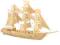PUZZLE DREWNIANE 3D PRZESTRZENNE STATEK ŻAGLOWIEC
