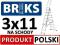 DRABINA ALUMINIOWA BRIKS 3x11+KÓŁKA+FS [8,50m]