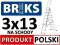 DRABINA ALUMINIOWA BRIKS 3x13+KÓŁKA+FS  [10,20m]