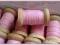 TAŚMA BAWEŁNIANA jodełka 10mm ~ NA SZPULI ~ RÓŻOWA