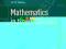 MATHEMATICS IN THE REAL WORLD W.D. Wallis