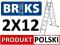 DRABINA ALUMINIOWA BRIKS PRZYSTAWNO-ROZSTAWNA 2x12