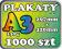 1000szt Plakaty A3 130g TRANSPORT GRATIS! PROJEKT!