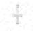 Srebrna zawieszka KRZYŻYK KRZYŻ