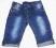 SPODENKI krótkie JEANS śliczne 3/4 kwiaty 146 152