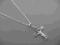 Srebrny krzyżyk  łańcuszek  45 cm md-10aa