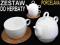 ZESTAW DO HERBATY PORCELANA + DREWNO BAMBUS [G794