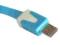 KABEL MICRO USB PŁASKI NIEBIESKI HQ