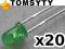 Dioda LED 3mm zielona (20 szt.) /0558-20