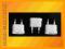 ADAPTER PRZEJŚCIÓWKA gniazdo USA wtyk PL 3szt /WH