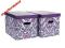 PUDEŁKA PUDŁA ROMA 2 SZT BIAŁO-FIOLETOWE 13618