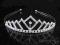 Diadem KORONA TIARA ŚLUBNA z cyrkoniami srebrny