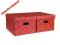 PUDEŁKA PUDŁO DAMASCO CZERWONO-BORDOWE 2 SZT 33795
