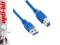 4World Kabel USB 3.0 AM-BM 4.0m niebieski