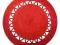 *dekomotyw* Podkladki stoł okrągle ażur czerwone