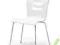KRZESŁO METALOWE SKLEJKA K155 BIAŁE HALMAR