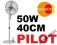 WENTYLATOR STOJĄCY KOLOR CHROM 50W 40CM NA PILOTA