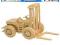 PUZZLE DREWNIANE PRZESTRZENNE 3D WÓZEK WIDŁOWY I