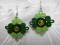 jagoda375 Kolczyki sutasz odcienie zieleni Dwustr.